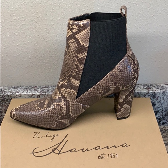 Vintage Havana Snakeskin Ankle Boot - Picture 2 of 6